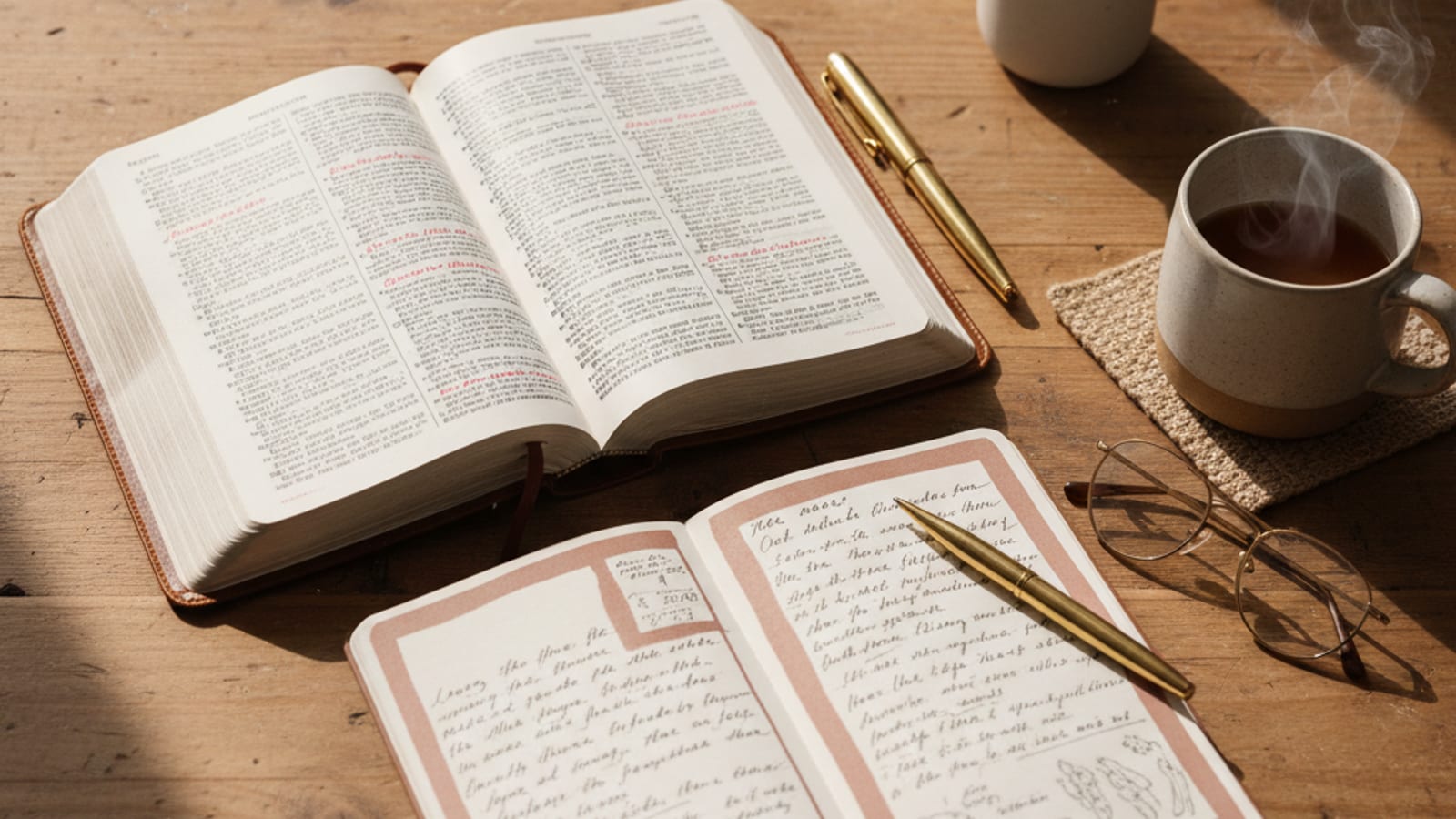 Illustration representing how to study the bible.